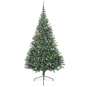 Albero di Natale Artificiale-Albero Natalizio con luci integrate Verde 210 cm 317763