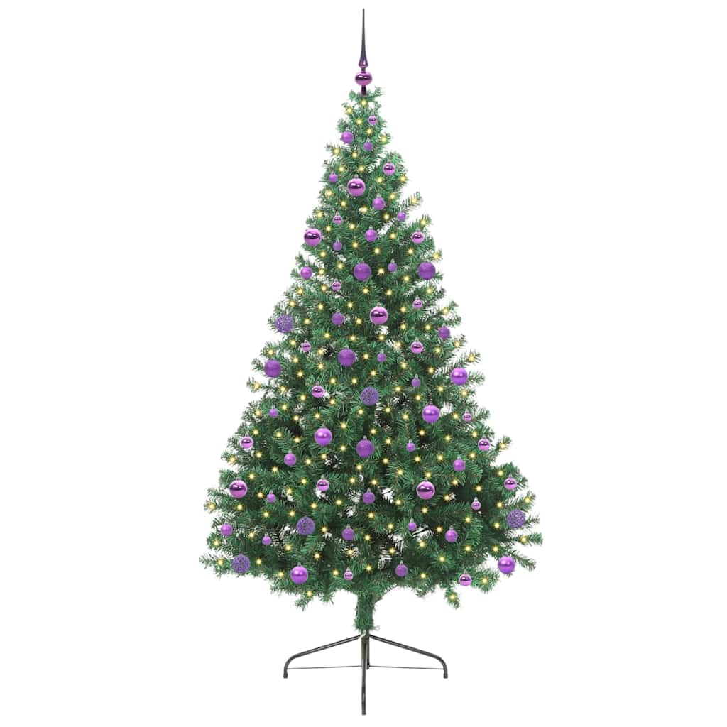 Albero di Natale artificiale con luci integrate Verde 210 cm 3397030