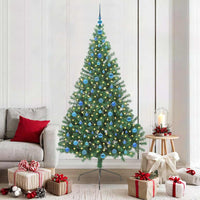Albero di Natale artificiale con luci integrate Verde 210 cm 3397031