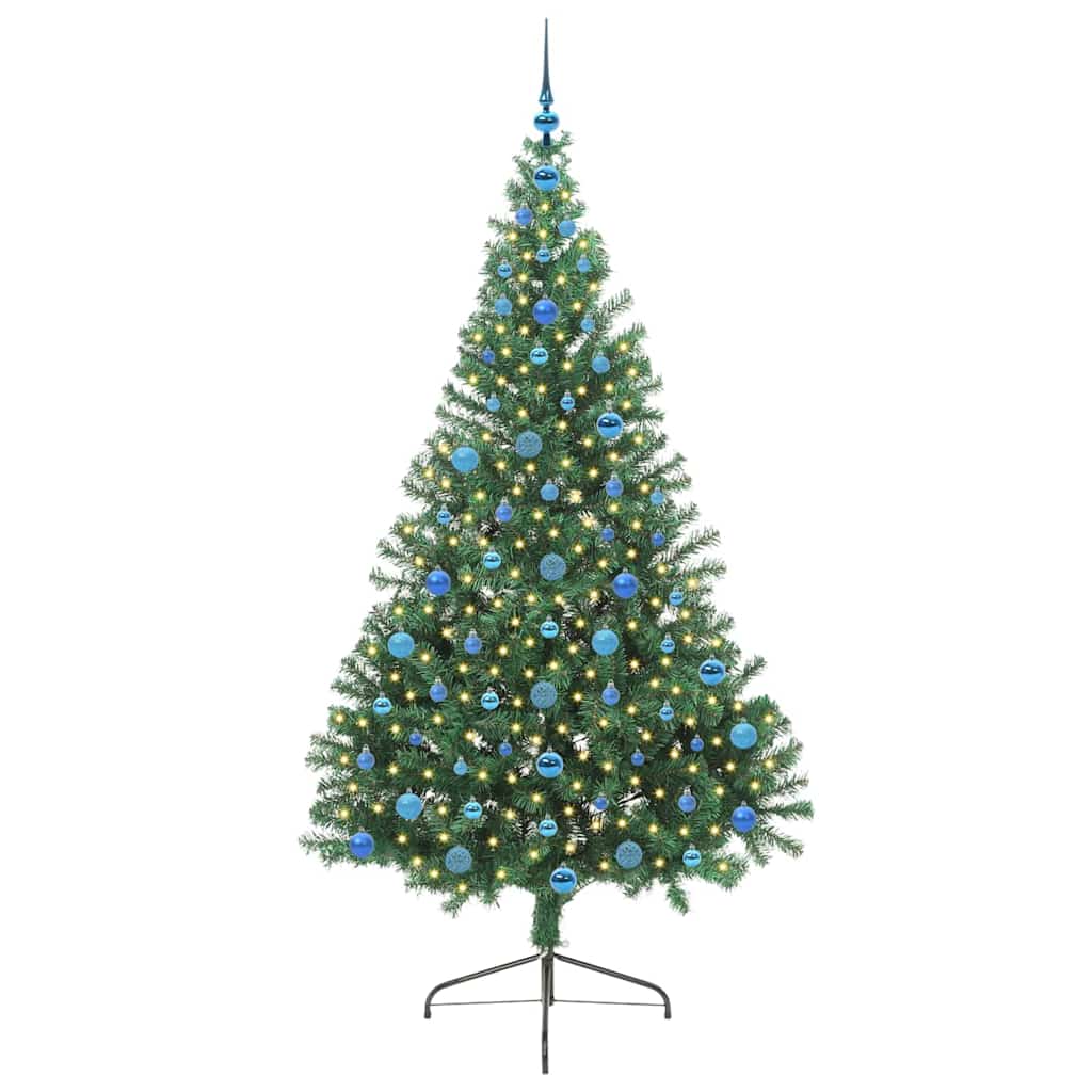 Albero di Natale artificiale con luci integrate Verde 210 cm 3397031