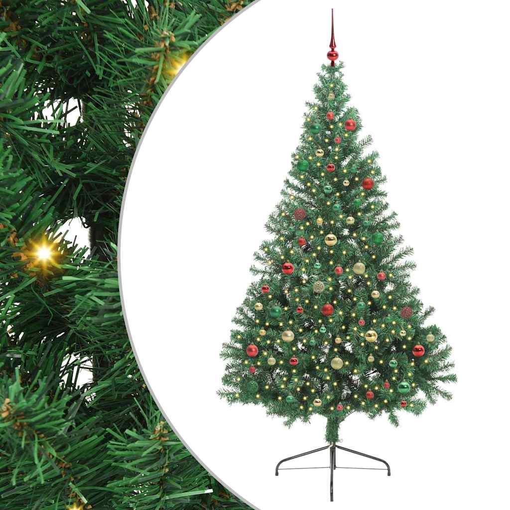 Albero di Natale artificiale con luci integrate Verde 210 cm 3397032