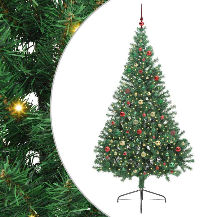 Albero di Natale artificiale con luci integrate Verde 210 cm 3397032