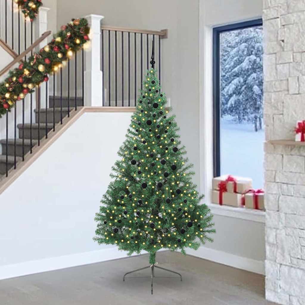 Albero di Natale artificiale con luci integrate Verde 240 cm 3397038