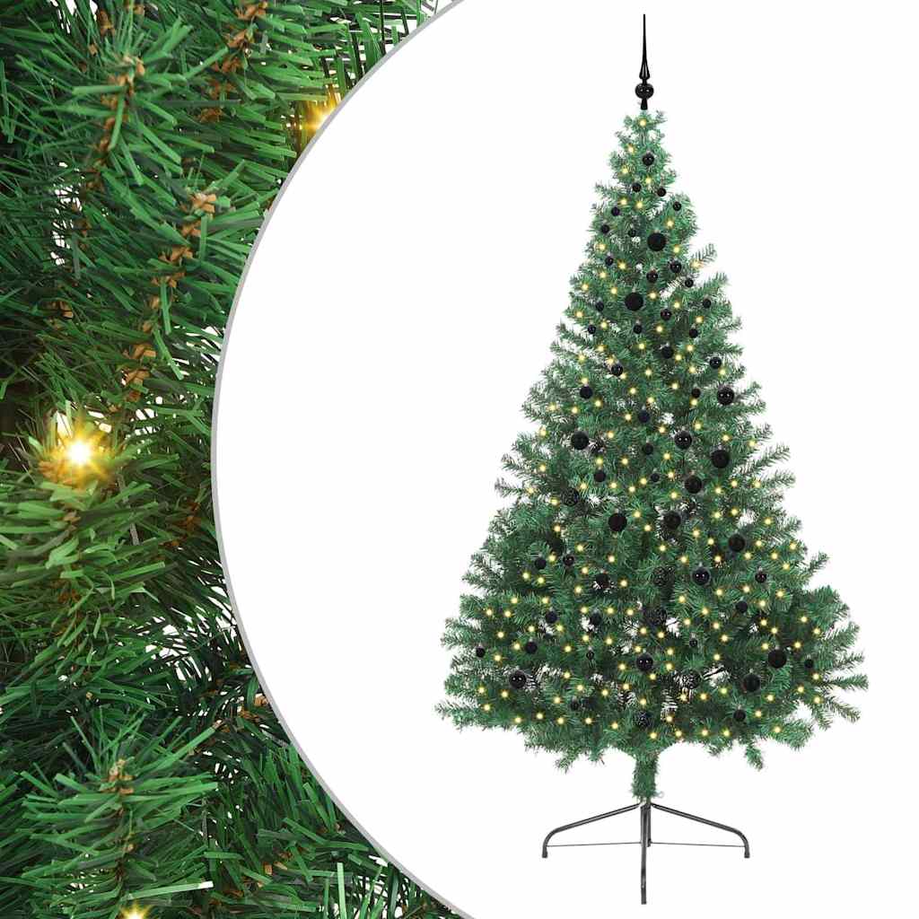 Albero di Natale Artificiale-Albero Natalizio con luci integrate Verde 240 cm 257887