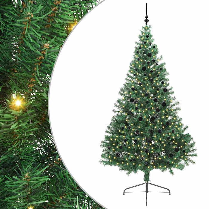 Albero di Natale Artificiale-Albero Natalizio con luci integrate Verde 240 cm 257887