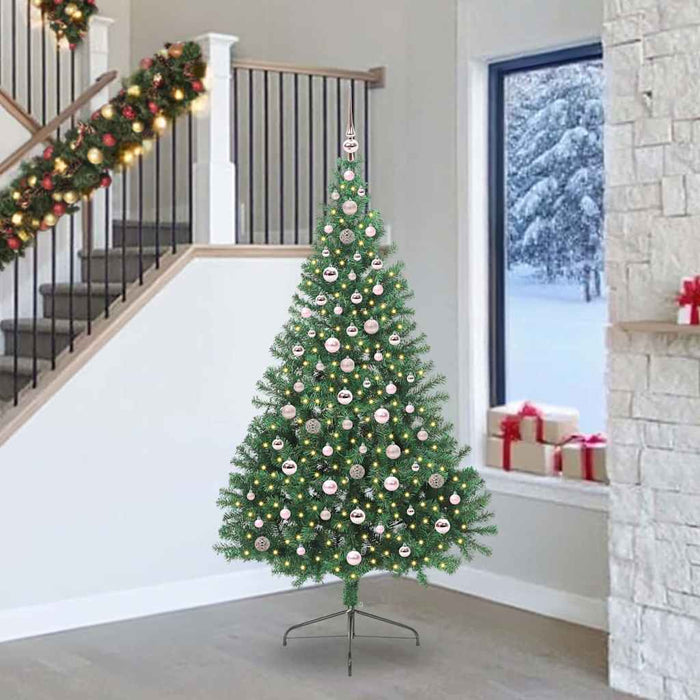 Albero di Natale artificiale con luci integrate Verde 240 cm 3397039