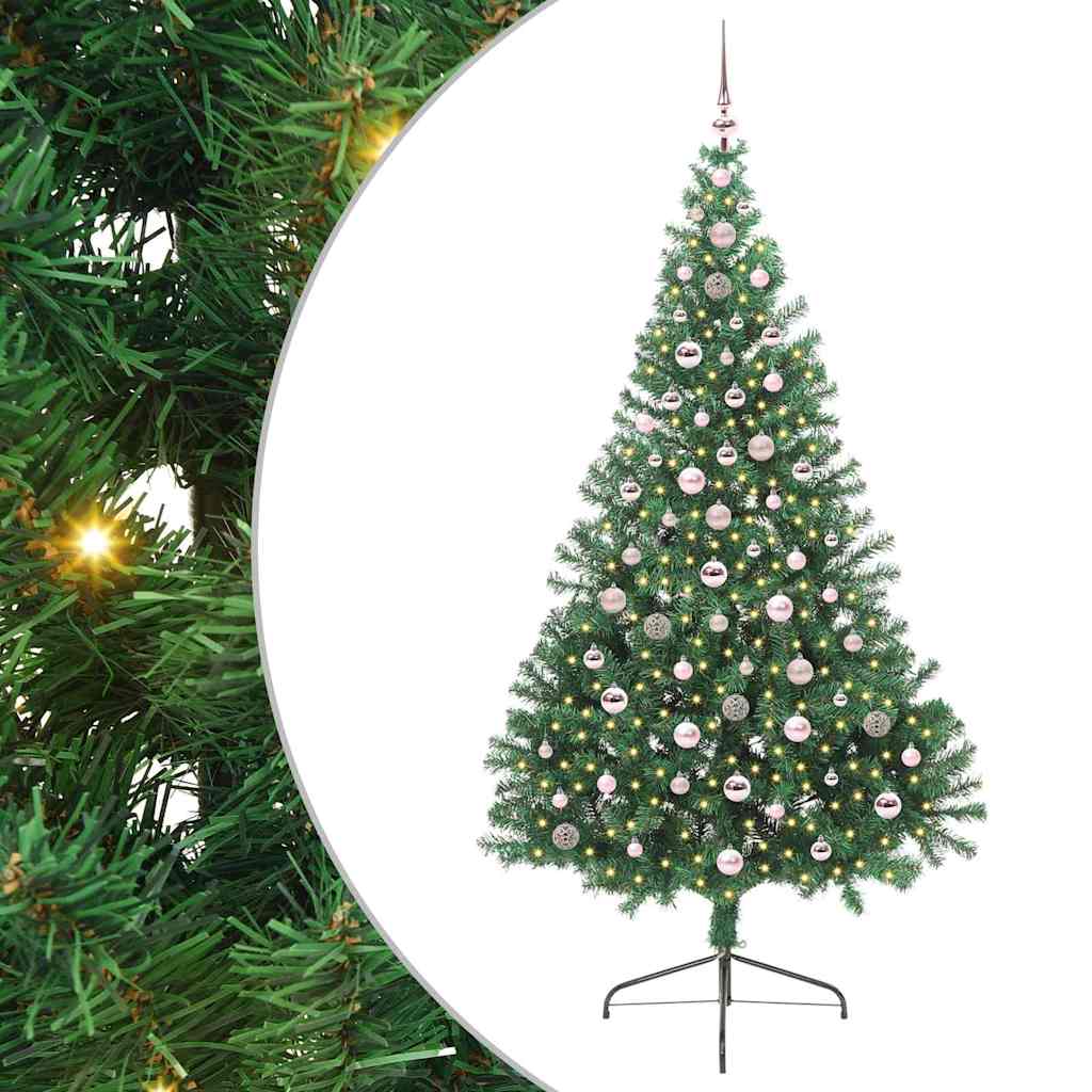 Albero di Natale artificiale con luci integrate Verde 240 cm 3397039