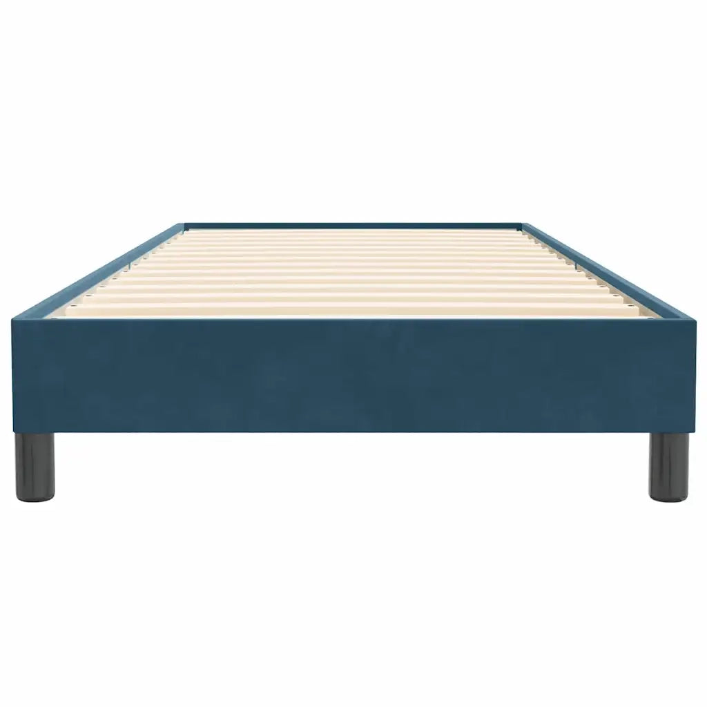 Letto a Molle senza Materasso-Struttura Letto Blu Scuro 80x220 cm Velluto