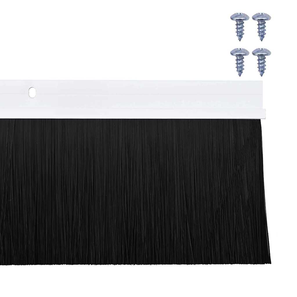 Spazzole per porte a vite 2 pcs Bianco 100 cm Lega di alluminio 42019537