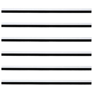 Spazzole per porte a vite 6 pcs Bianco 100 cm Lega di alluminio 42019538