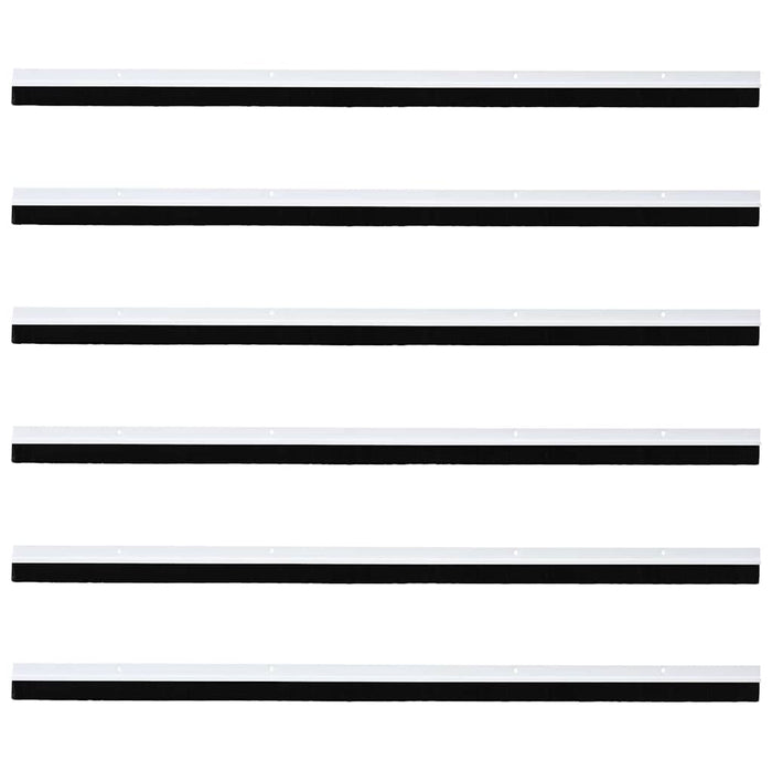 Spazzole per porte a vite 6 pcs Bianco 100 cm Lega di alluminio 42019538