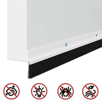 Spazzole per porte a vite 6 pcs Bianco 100 cm Lega di alluminio 42019538