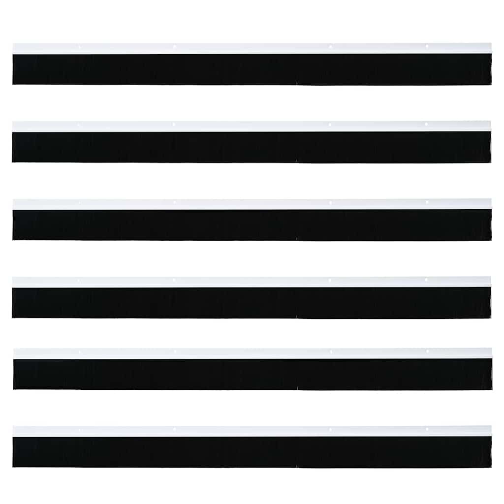 Spazzole per porte a vite 6 pcs Bianco 100 cm Lega di alluminio 42019540