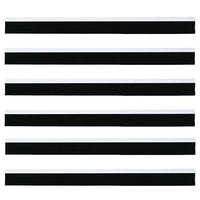 Spazzole per porte a vite 6 pcs Bianco 100 cm Lega di alluminio 42019540