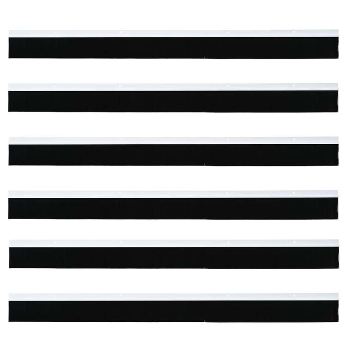 Spazzole per porte a vite 6 pcs Bianco 100 cm Lega di alluminio 42019540