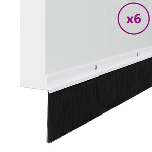 Spazzole per porte a vite 6 pcs Bianco 100 cm Lega di alluminio 42019540