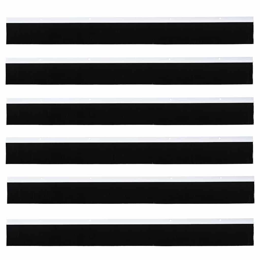 Spazzole per porte a vite 6 pcs Bianco 100 cm Lega di alluminio 42019541