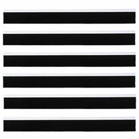 Spazzole per porte a vite 6 pcs Bianco 100 cm Lega di alluminio 42019541