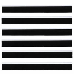 Spazzole per porte a vite 6 pcs Bianco 100 cm Lega di alluminio 42019541