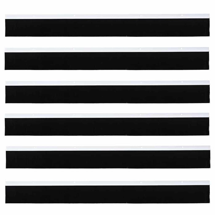 Spazzole per porte a vite 6 pcs Bianco 100 cm Lega di alluminio 42019541