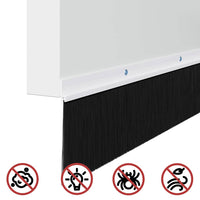 Spazzole per porte a vite 6 pcs Bianco 100 cm Lega di alluminio 42019541