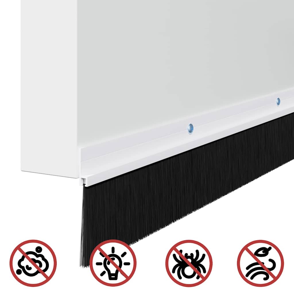 Spazzole per porte a vite 12 pcs Bianco 100 cm 42019543