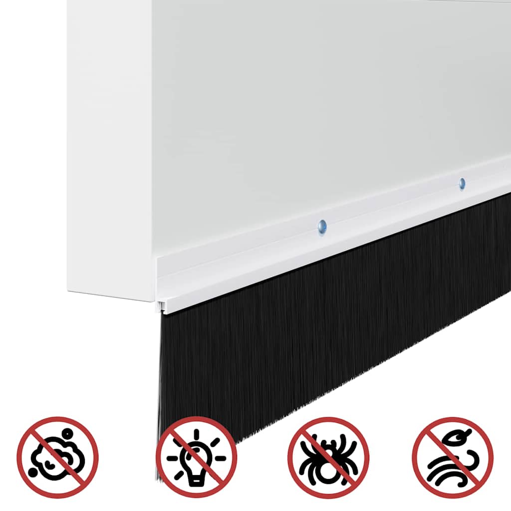 Spazzole per porte a vite 12 pcs Bianco 100 cm 42019544