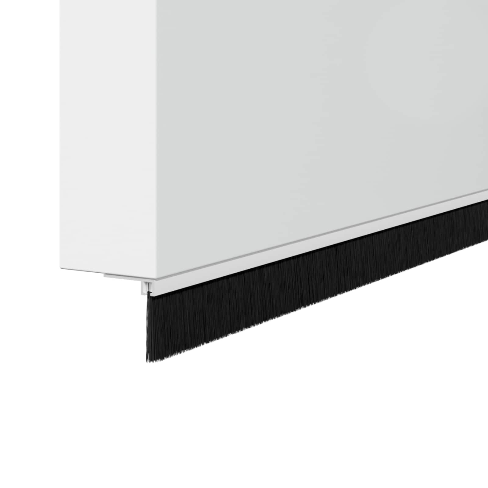 Spazzole per porte a vite 2 pcs Bianco 100 cm Lega di alluminio 42019546