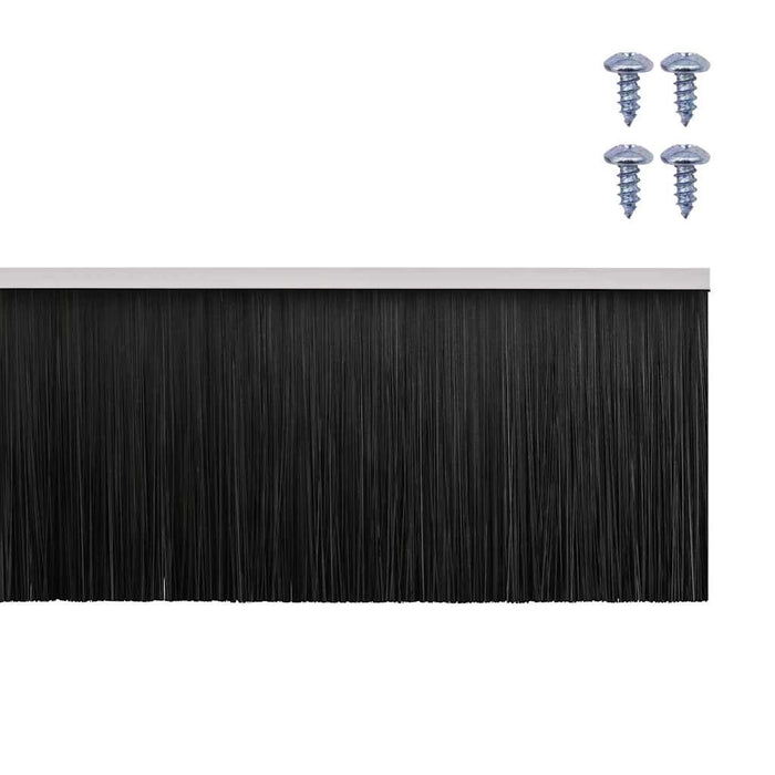 Spazzole per porte a vite 2 pcs Bianco 100 cm Lega di alluminio 42019549