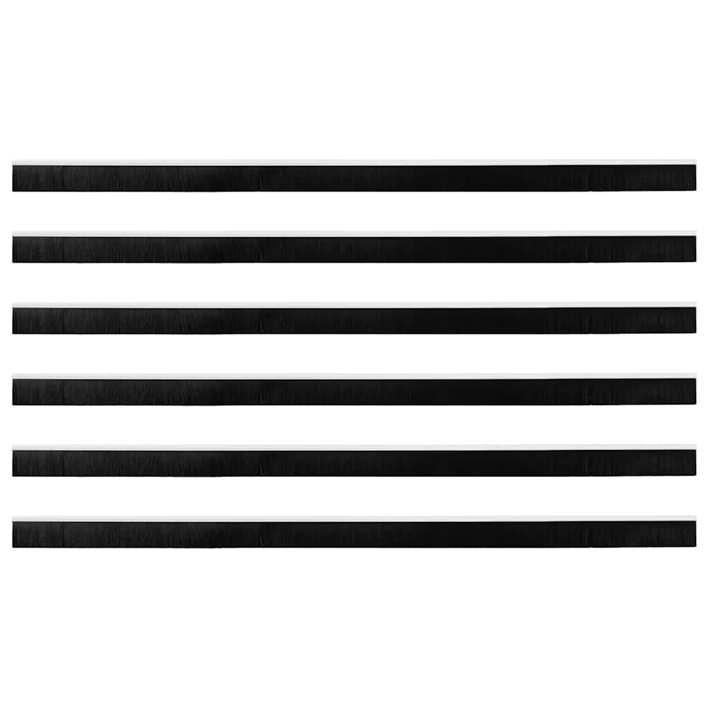 Spazzole per porte a vite 6 pcs Bianco 100 cm Lega di alluminio 42019550