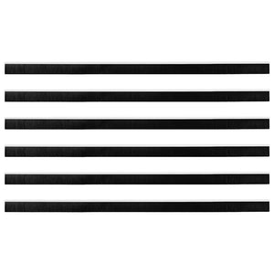 Spazzole per porte a vite 6 pcs Bianco 100 cm Lega di alluminio 42019550