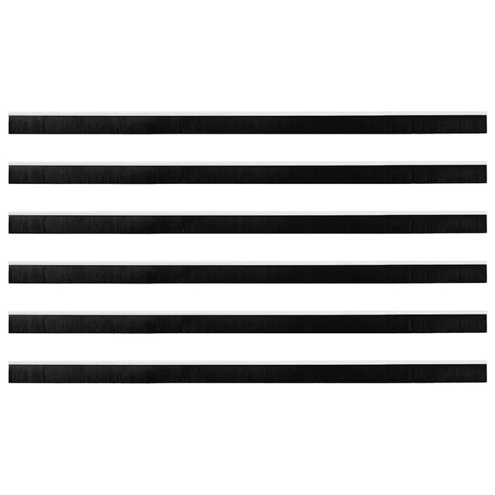 Spazzole per porte a vite 6 pcs Bianco 100 cm Lega di alluminio 42019550