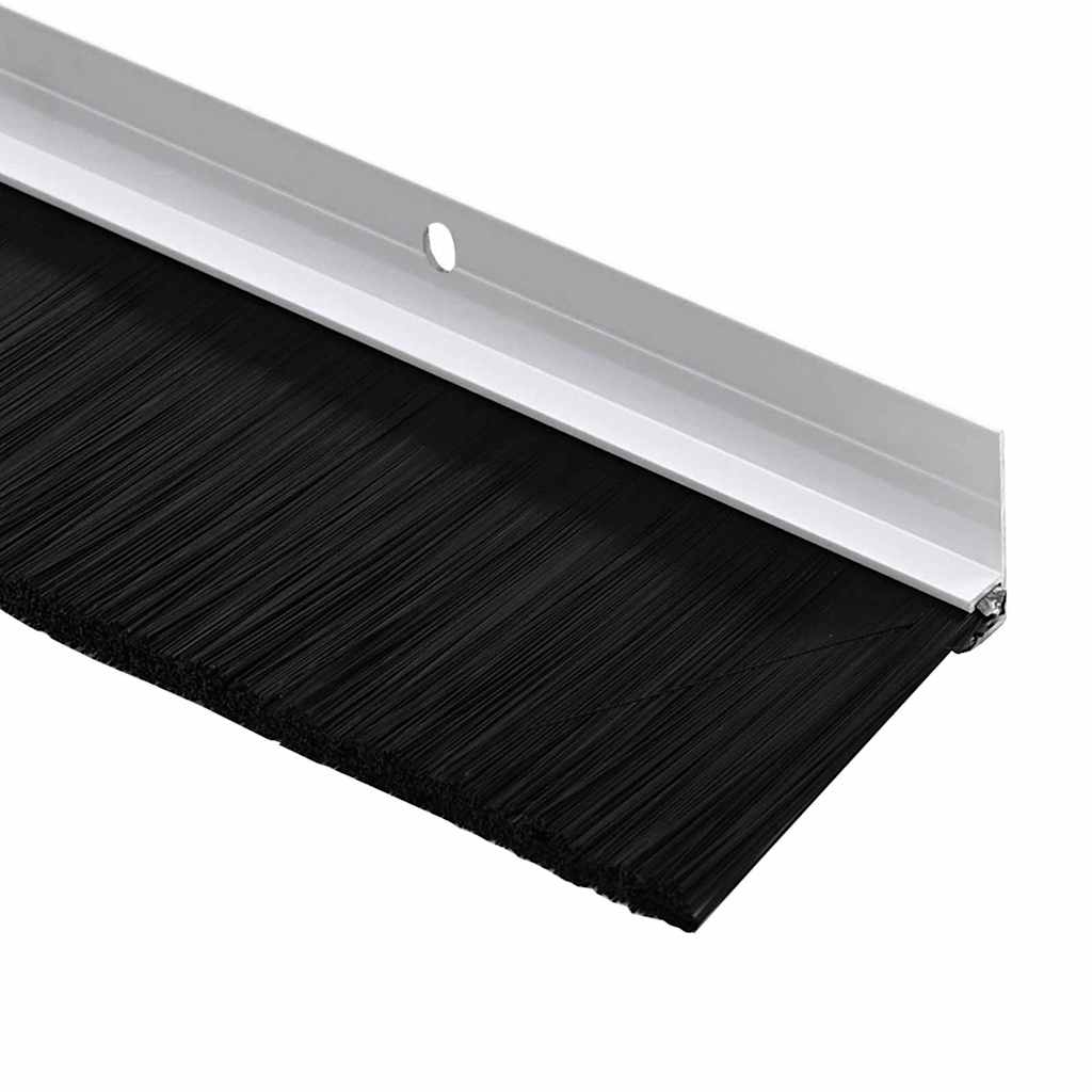 Spazzole per porte a vite 6 pcs Bianco 100 cm Lega di alluminio 42019551