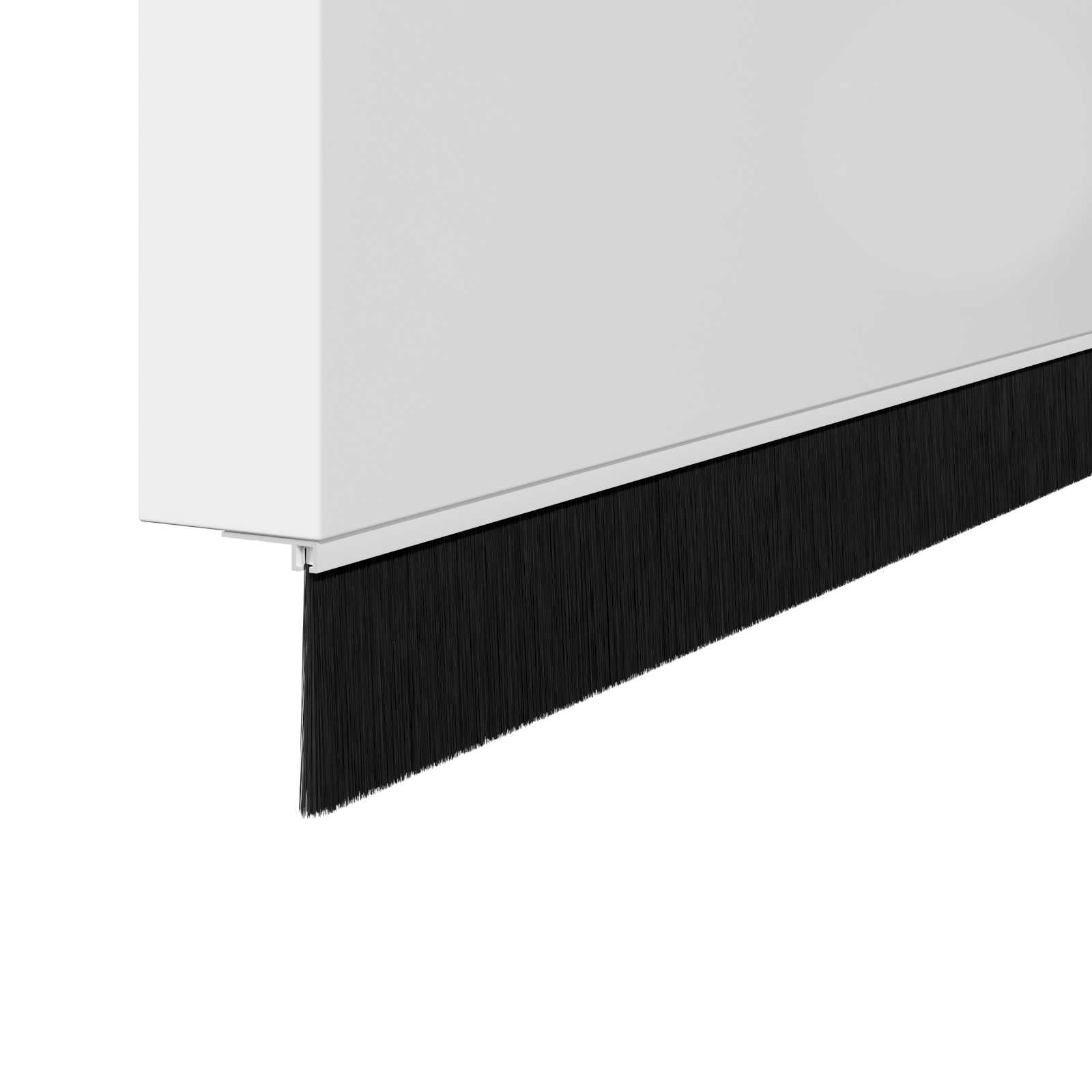 Spazzole per porte a vite 6 pcs Bianco 100 cm Lega di alluminio 42019551
