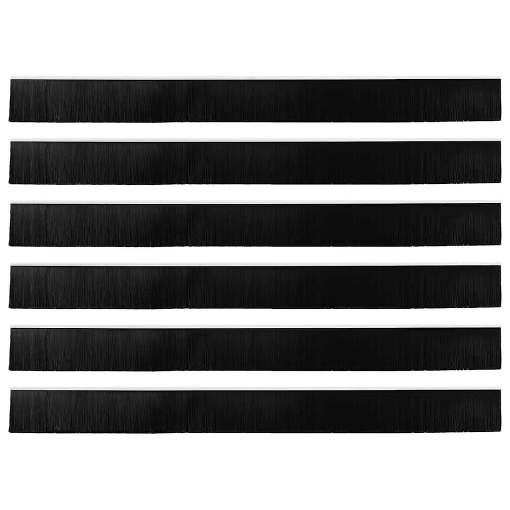 Spazzole per porte a vite 6 pcs Bianco 100 cm Lega di alluminio 42019552