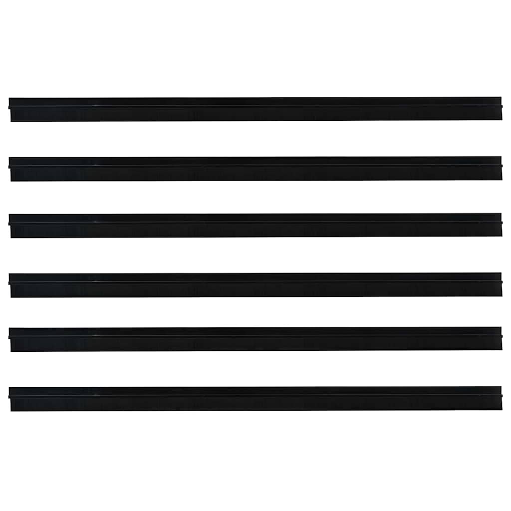 Spazzole per porte autoadesive 6 pcs Nero 100 cm 42019562