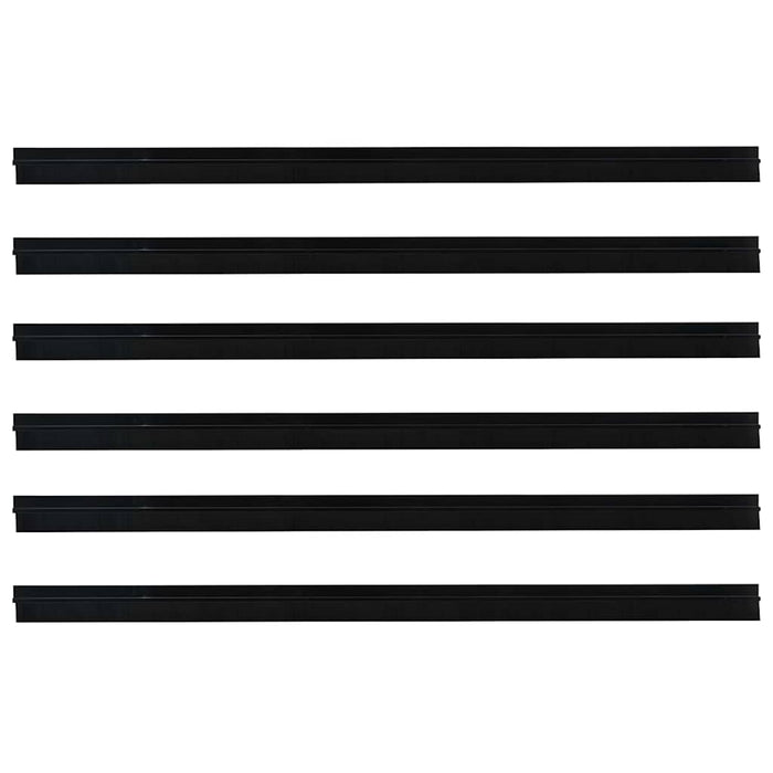 Spazzole per porte autoadesive 6 pcs Nero 100 cm 42019562