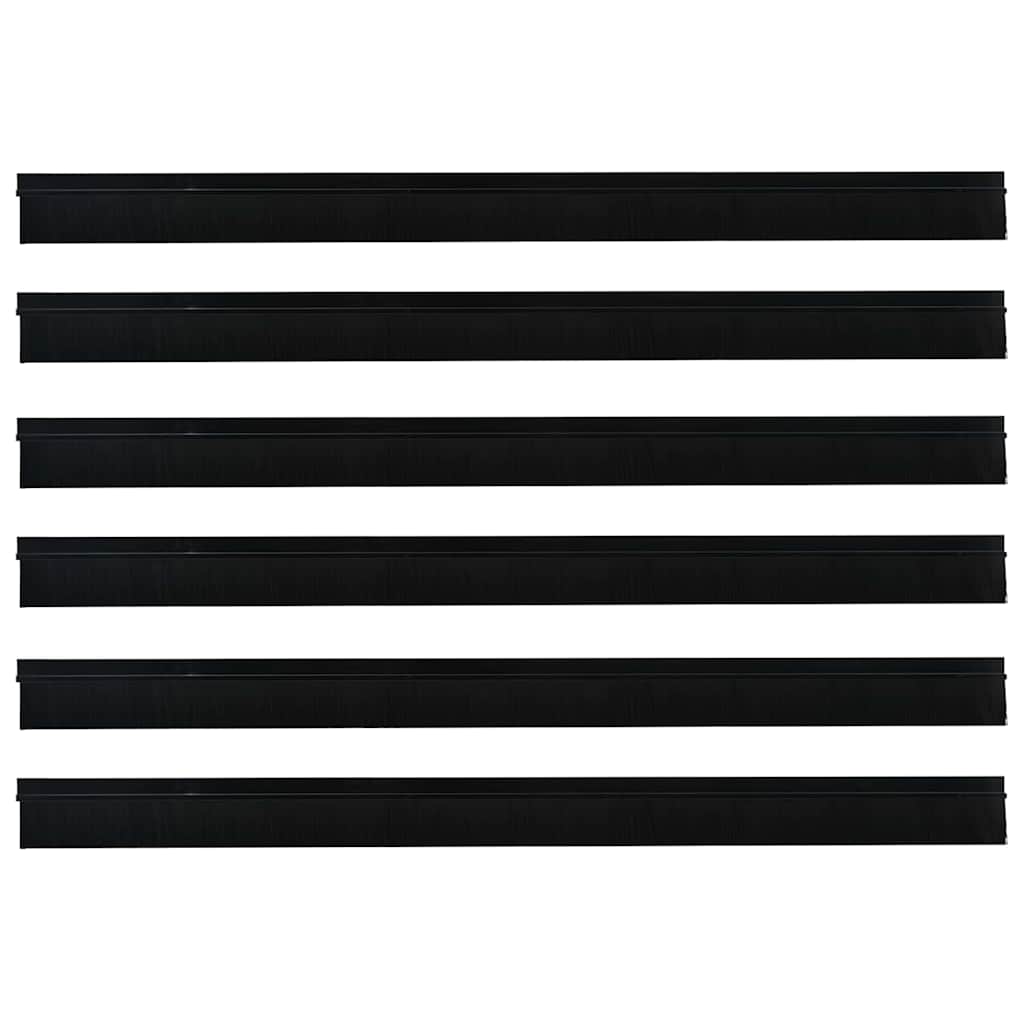 Spazzole per porte autoadesive 6 pcs Nero 100 cm 42019563