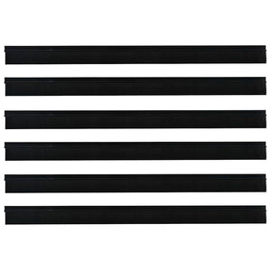 Spazzole per porte autoadesive 6 pcs Nero 100 cm 42019563