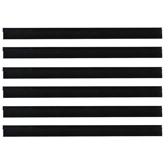 Spazzole per porte autoadesive 6 pcs Nero 100 cm 42019563