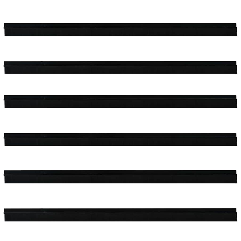 Spazzole per porte autoadesive 6 pcs Nero 100 cm 42019564