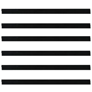 Spazzole per porte autoadesive 6 pcs Nero 100 cm 42019564