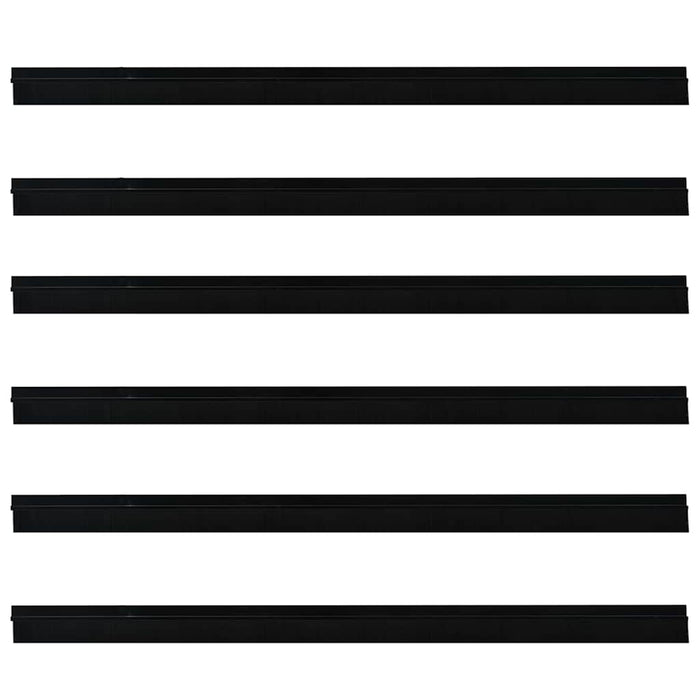 Spazzole per porte autoadesive 6 pcs Nero 100 cm 42019564