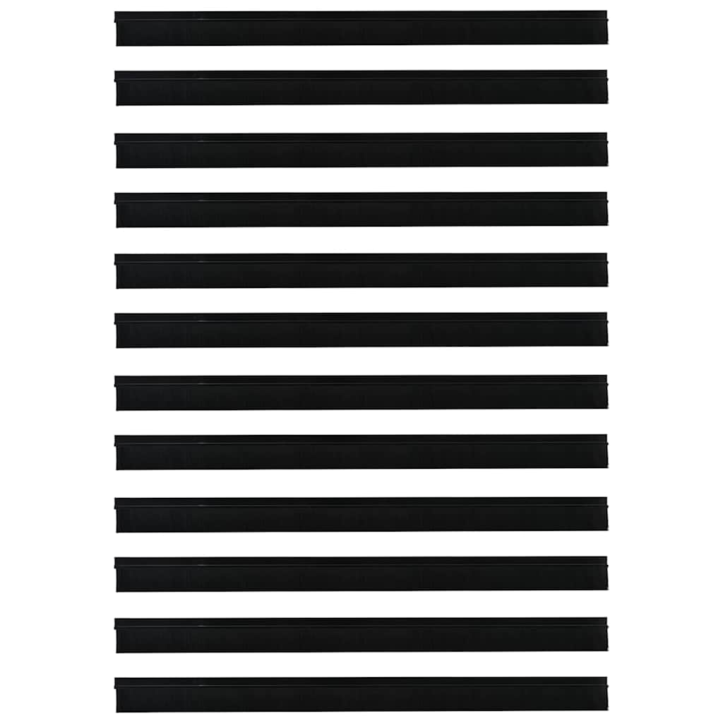 Spazzole per porte autoadesive 12 pcs Nero 100 cm 42019567
