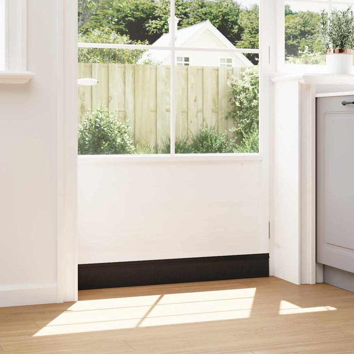 Spazzole per porte autoadesive 12 pcs Nero 100 cm 42019569