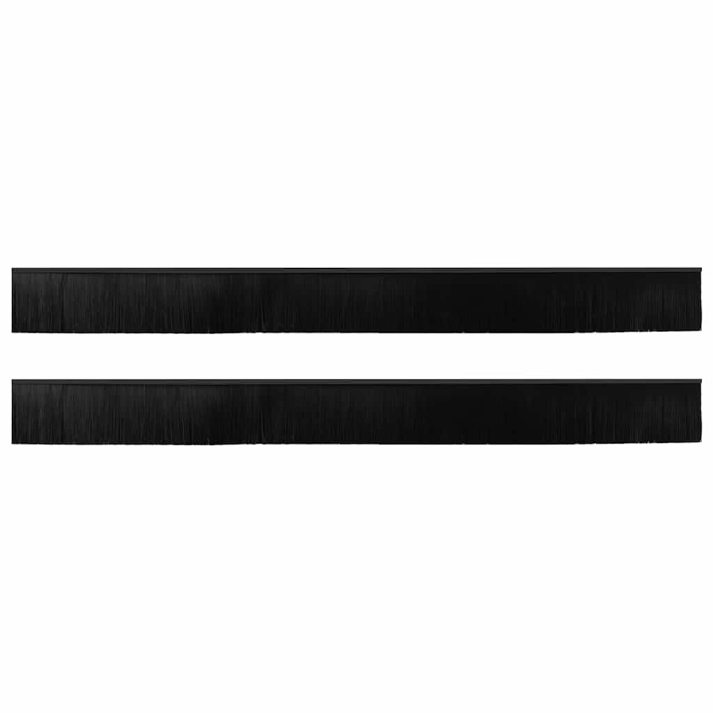 Spazzole per porte autoadesive 2 pcs Nero 100 cm 42019572