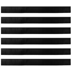Spazzole per porte autoadesive 6 pcs Nero 100 cm 42019576