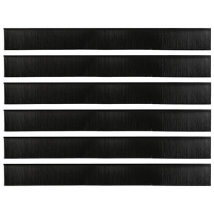 Spazzole per porte autoadesive 6 pcs Nero 100 cm 42019577
