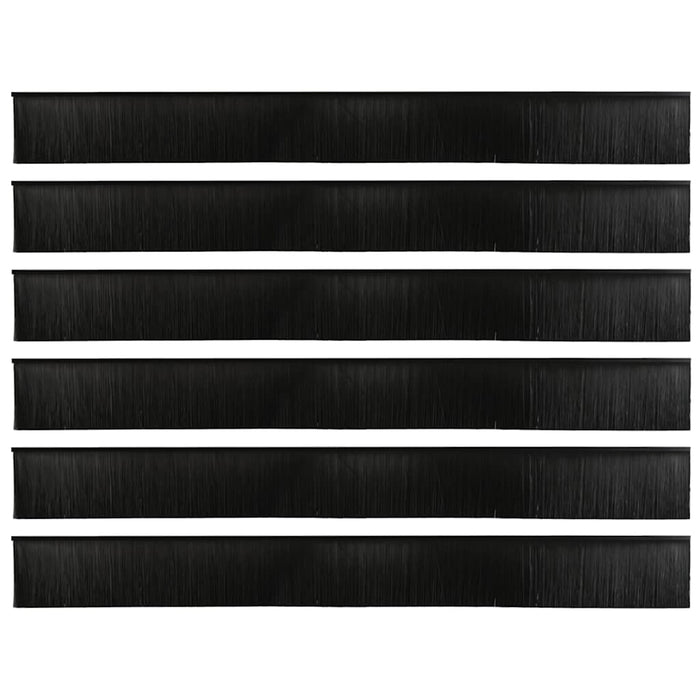 Spazzole per porte autoadesive 12 pcs Nero 100 cm 42019581