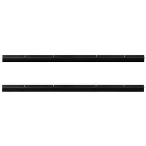 Spazzole per porte a vite 2 pcs Nero 100 cm Lega di alluminio 42019582